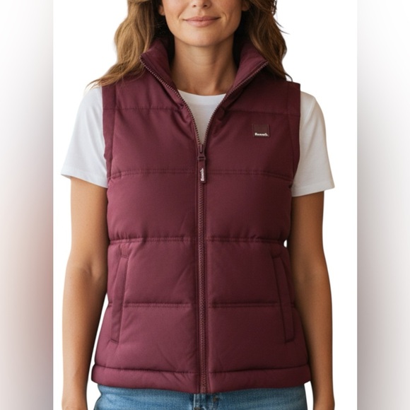 Bench Jackets & Blazers - Bench Women's Burgundy Puffer Vest, Plum, like new, size Small